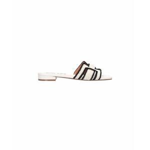 NEW BIBI LOU women's holly flat sandals in crochet white